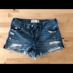 Abercrombie & Fitch High Rise Denim Shorts